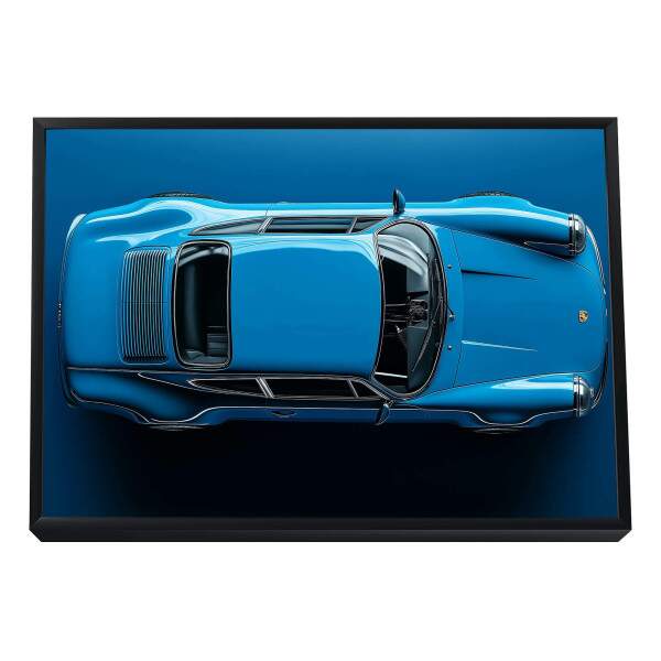 Quadro Decorativo Carro Esportivo em Azul Vibrante - Elegncia e Velocidade