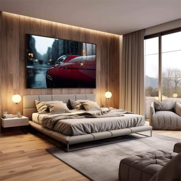 Elegncia Automotiva Quadro Decorativo do Carro Esportivo Vermelho