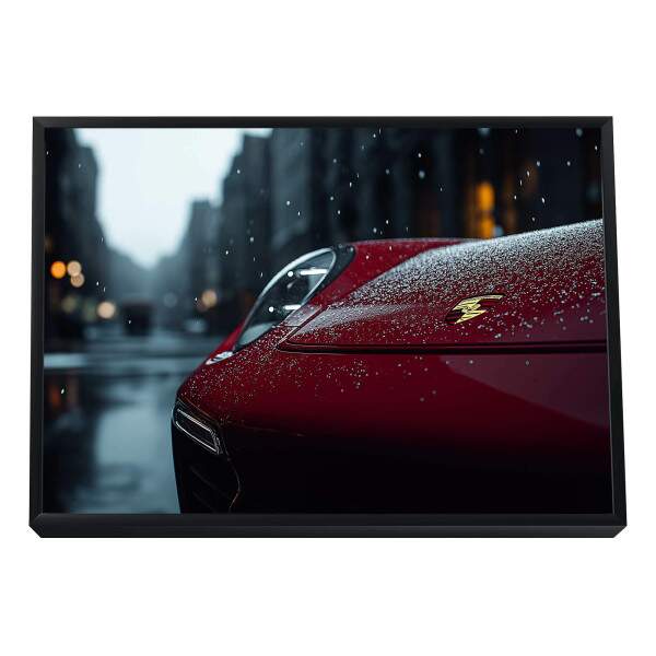 Elegncia Automotiva Quadro Decorativo do Carro Esportivo Vermelho