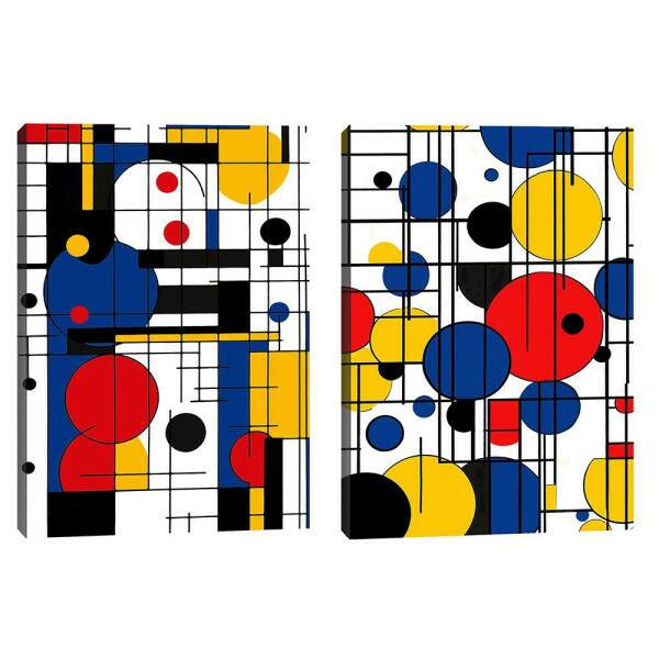 Quadro Decorativo Abstrato Geomtrico - Energia e Harmonia para Seu Espao