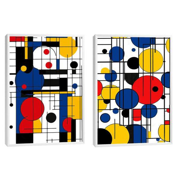 Quadro Decorativo Abstrato Geomtrico - Energia e Harmonia para Seu Espao