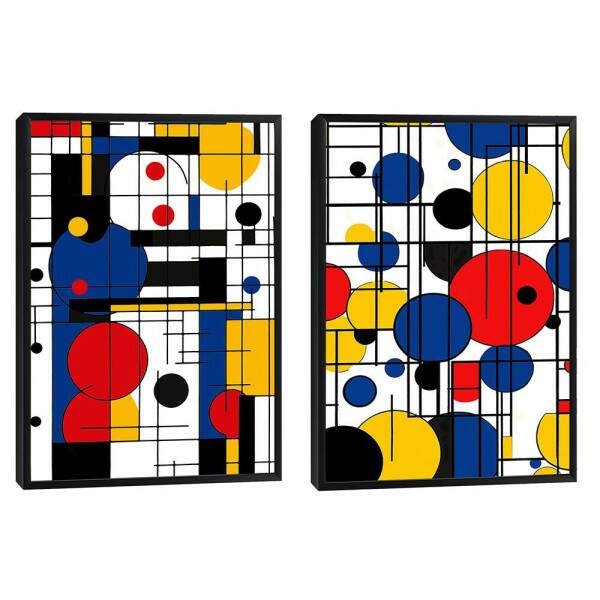 Quadro Decorativo Abstrato Geomtrico - Energia e Harmonia para Seu Espao