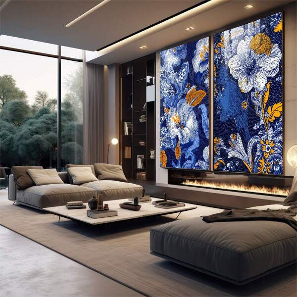 Quadro Decorativo Feminino Flores & Serenidade - Elegncia para Seu Ambiente