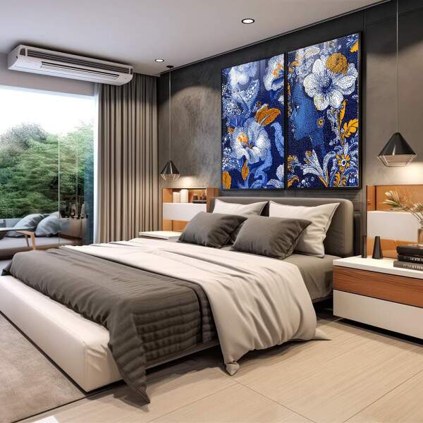 Quadro Decorativo Feminino Flores & Serenidade - Elegncia para Seu Ambiente
