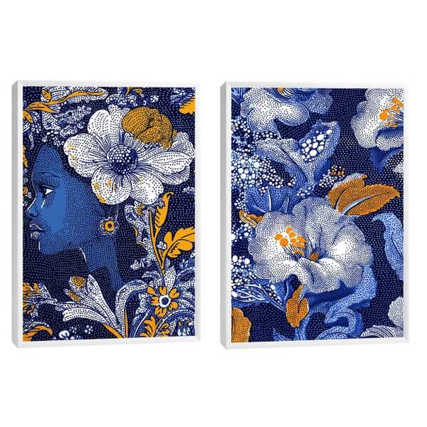 Quadro Decorativo Feminino Flores & Serenidade - Elegncia para Seu Ambiente