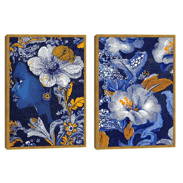 Quadro Decorativo Feminino Flores & Serenidade - Elegncia para Seu Ambiente