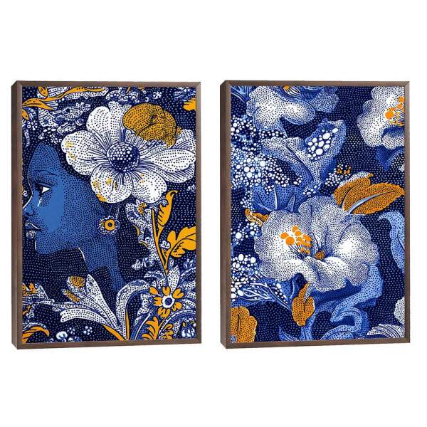 Quadro Decorativo Feminino Flores & Serenidade - Elegncia para Seu Ambiente