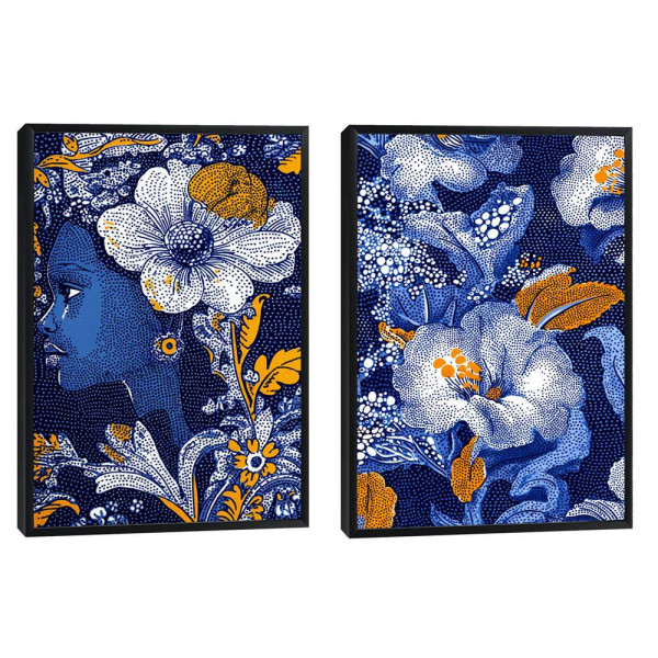 Quadro Decorativo Feminino Flores & Serenidade - Elegncia para Seu Ambiente