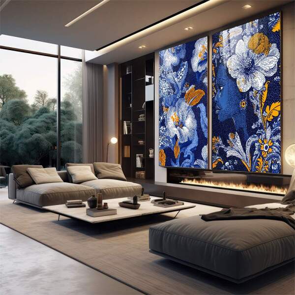 Quadro Decorativo Feminino Flores & Serenidade - Elegncia para Seu Ambiente