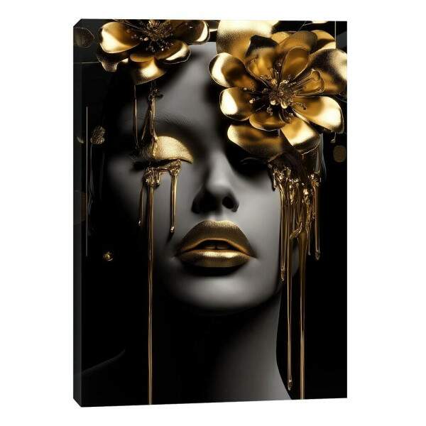Quadro Decorativo Elegncia Dourada