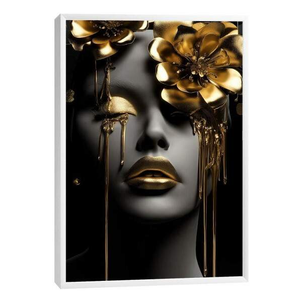Quadro Decorativo Elegncia Dourada