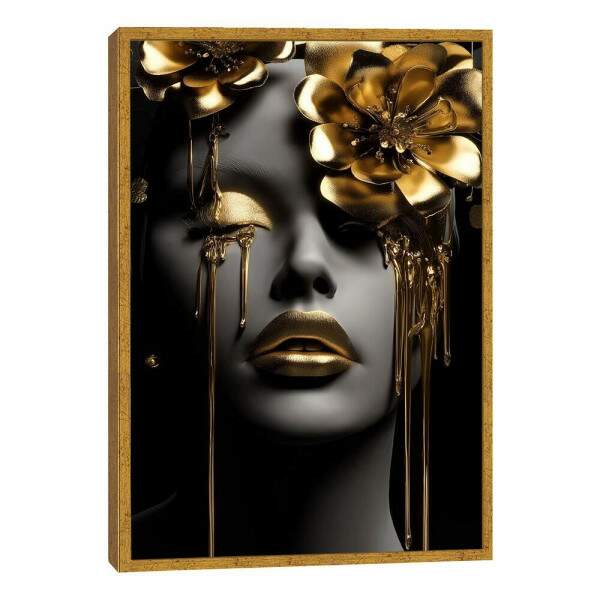 Quadro Decorativo Elegncia Dourada