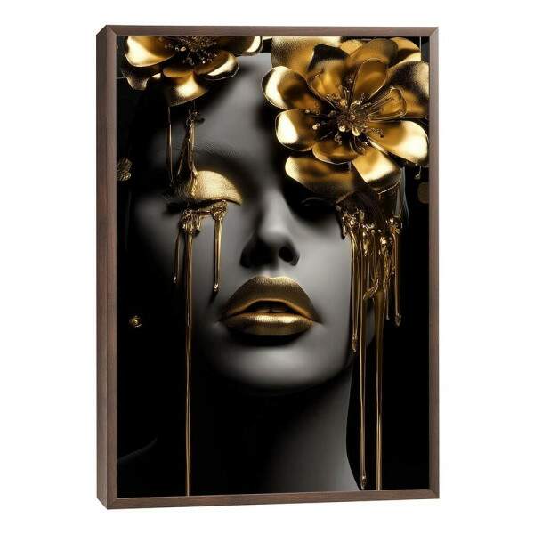 Quadro Decorativo Elegncia Dourada