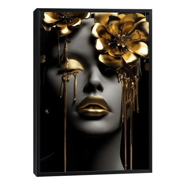 Quadro Decorativo Elegncia Dourada