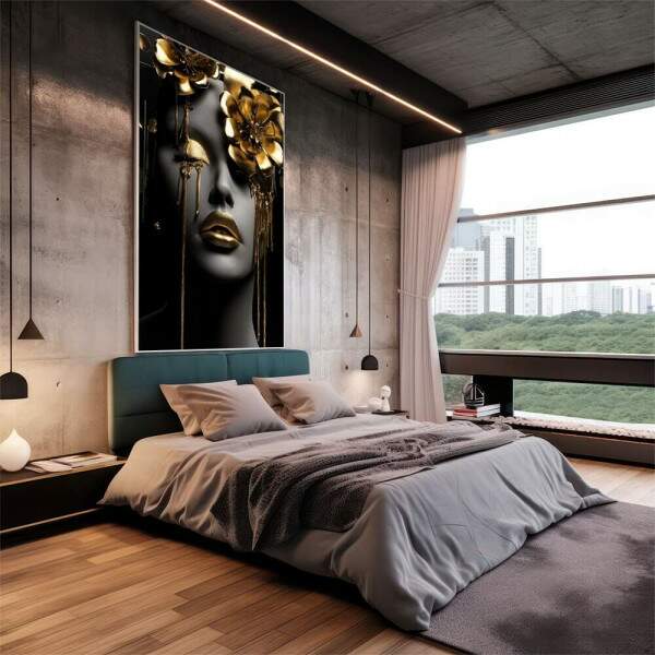 Quadro Decorativo Elegncia Dourada