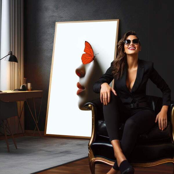Transformao Artstica com Borboleta Laranja