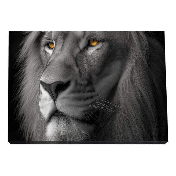 Quadro Decorativo - Leo em Preto e Branco