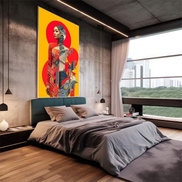 Dana de Cores: Quadro Abstrato Feminino