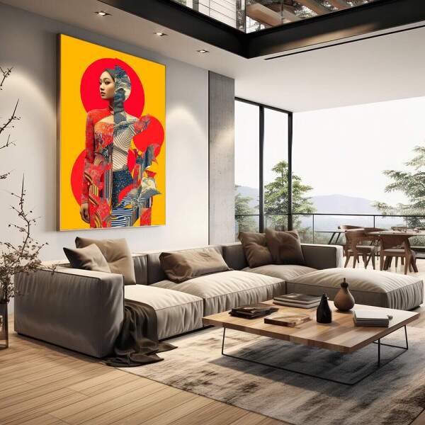Dana de Cores: Quadro Abstrato Feminino
