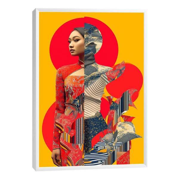 Dana de Cores: Quadro Abstrato Feminino