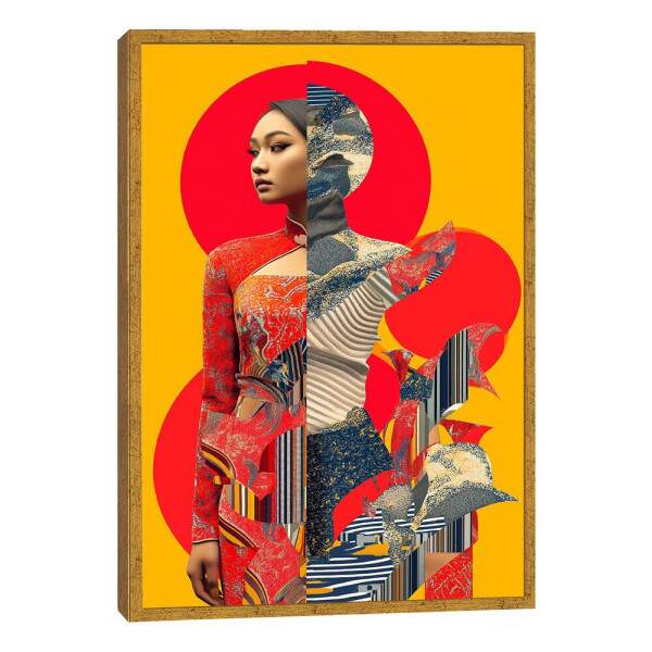 Dana de Cores: Quadro Abstrato Feminino