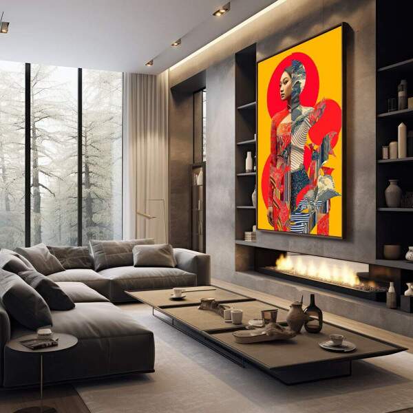 Dana de Cores: Quadro Abstrato Feminino