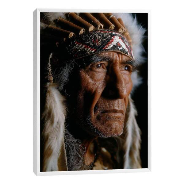 Quadro Decorativo - Retrato de Sabedoria Indgena