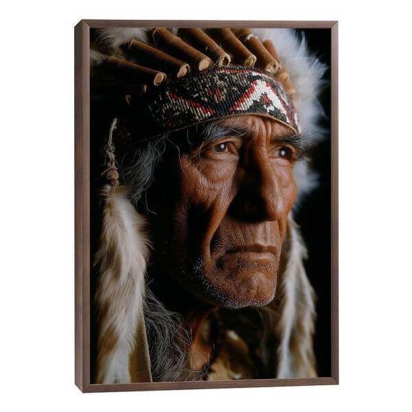 Quadro Decorativo - Retrato de Sabedoria Indgena