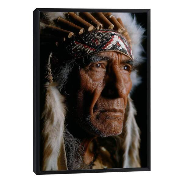 Quadro Decorativo - Retrato de Sabedoria Indgena