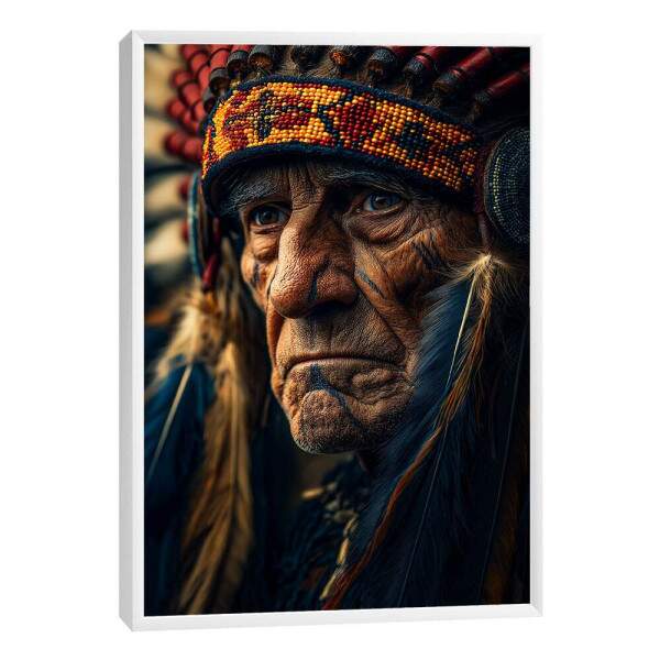 Quadro Decorativo - O Lder Indgena em Arte