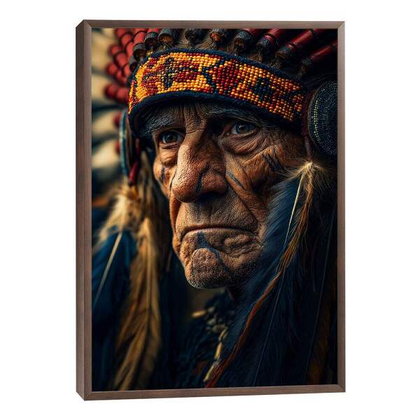 Quadro Decorativo - O Lder Indgena em Arte