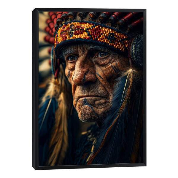 Quadro Decorativo - O Lder Indgena em Arte