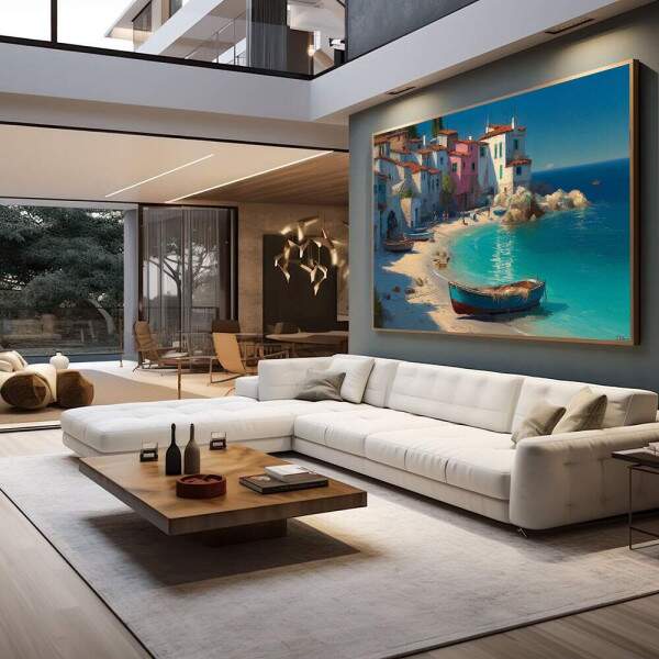 Quadro Decorativo Serenidade na Costa Mar