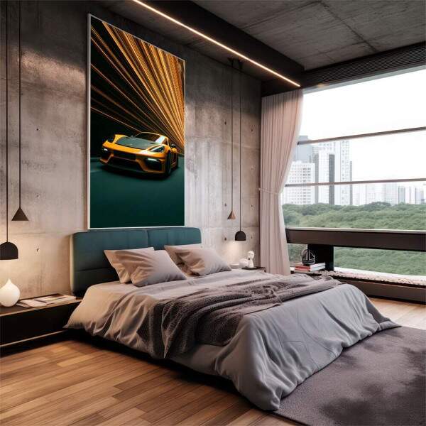 Quadro Decorativo Carro Adrenalina em Movimento