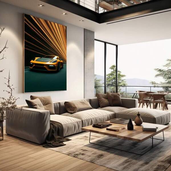 Quadro Decorativo Carro Adrenalina em Movimento