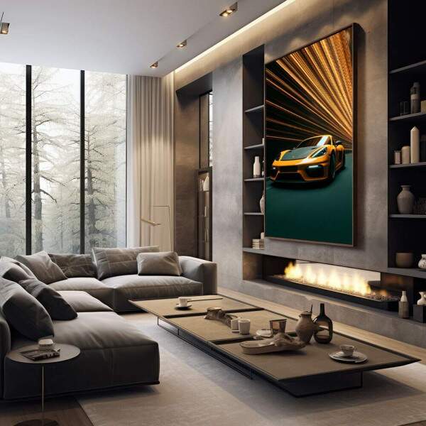 Quadro Decorativo Carro Adrenalina em Movimento
