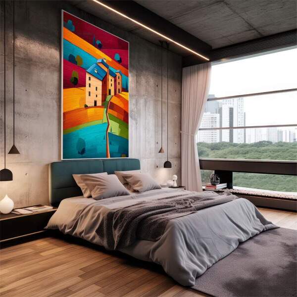 Quadro Decorativo Harmonia Rural Vibrante
