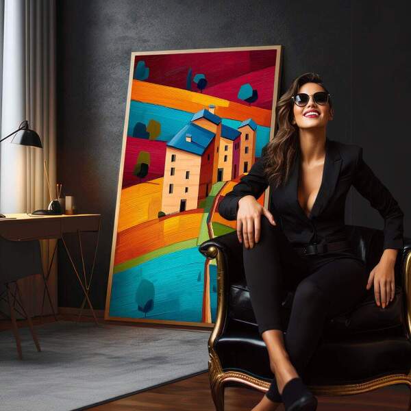 Quadro Decorativo Harmonia Rural Vibrante