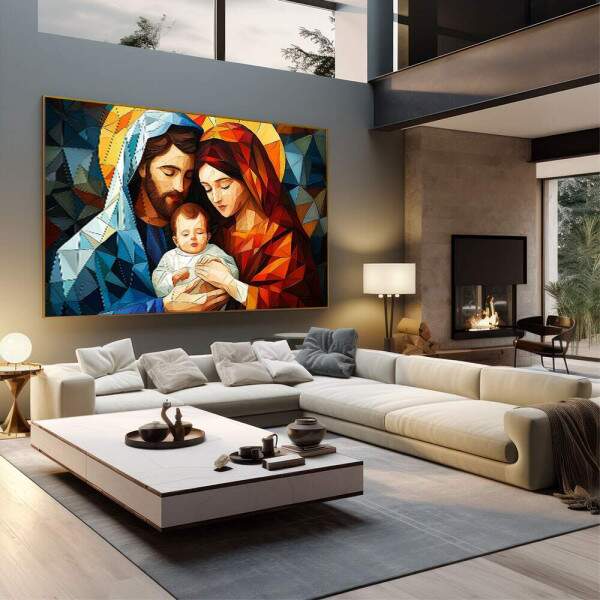 Quadro Decorativo Sagrada Famlia Moderna