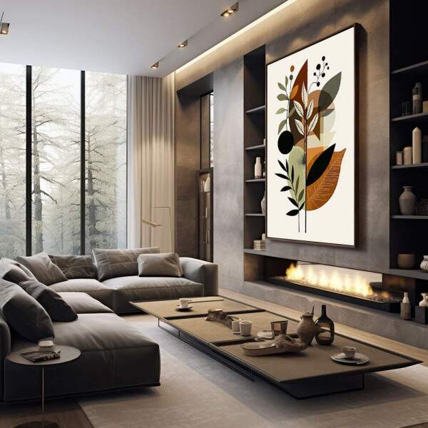 Quadro Decorativo Botnico com Toque Minimalista