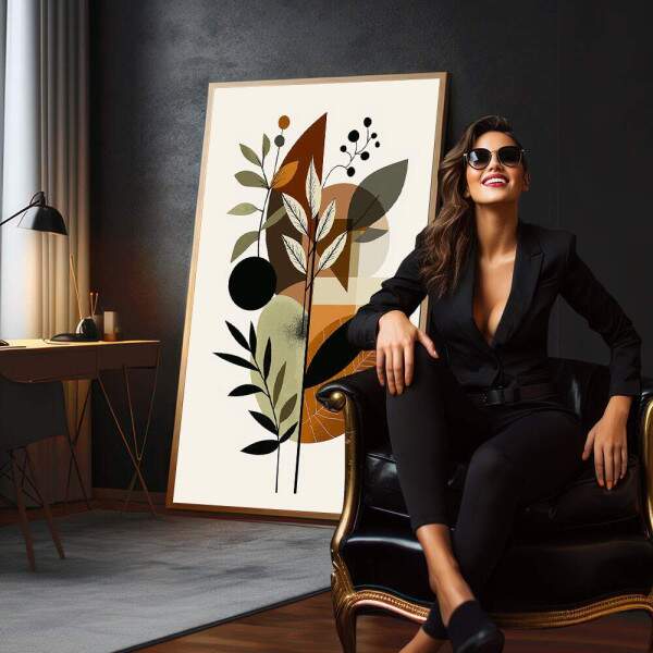 Quadro Decorativo Botnico com Toque Minimalista