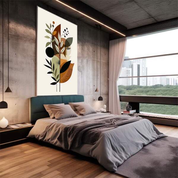 Quadro Decorativo Botnico com Toque Minimalista