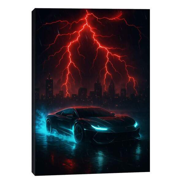 Quadro Decorativo Tempestade Futurista em Movimento