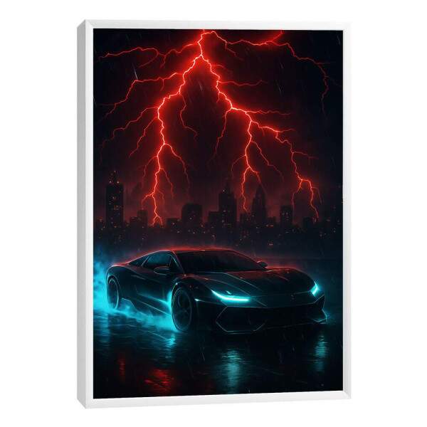 Quadro Decorativo Tempestade Futurista em Movimento
