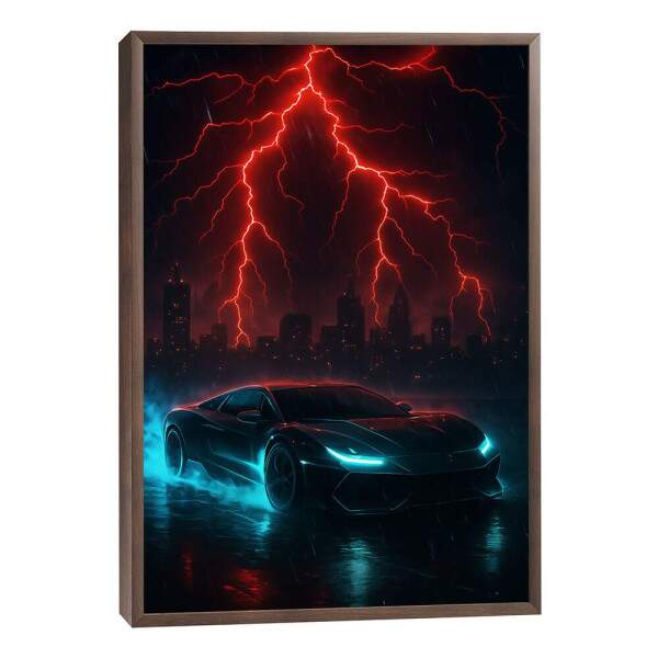 Quadro Decorativo Tempestade Futurista em Movimento