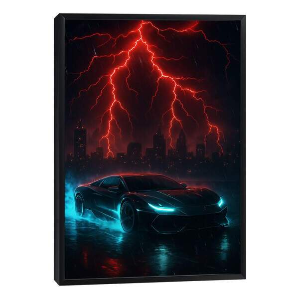 Quadro Decorativo Tempestade Futurista em Movimento