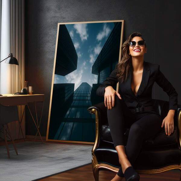 Quadro Decorativo Edifcios em Viso Moderna