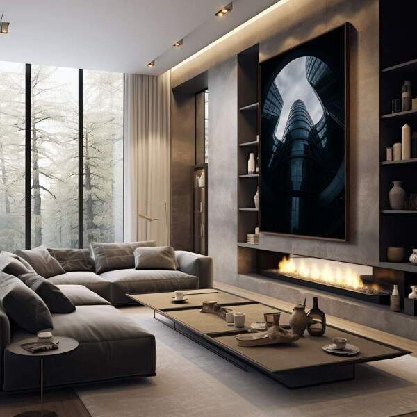 Quadro Decorativo Arquitetura Moderna e Harmnica