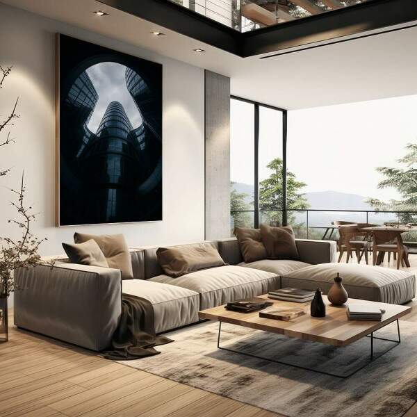 Quadro Decorativo Arquitetura Moderna e Harmnica