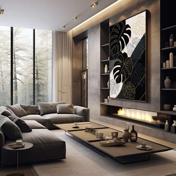 Quadro Decorativo Folha Monstera com Elegncia